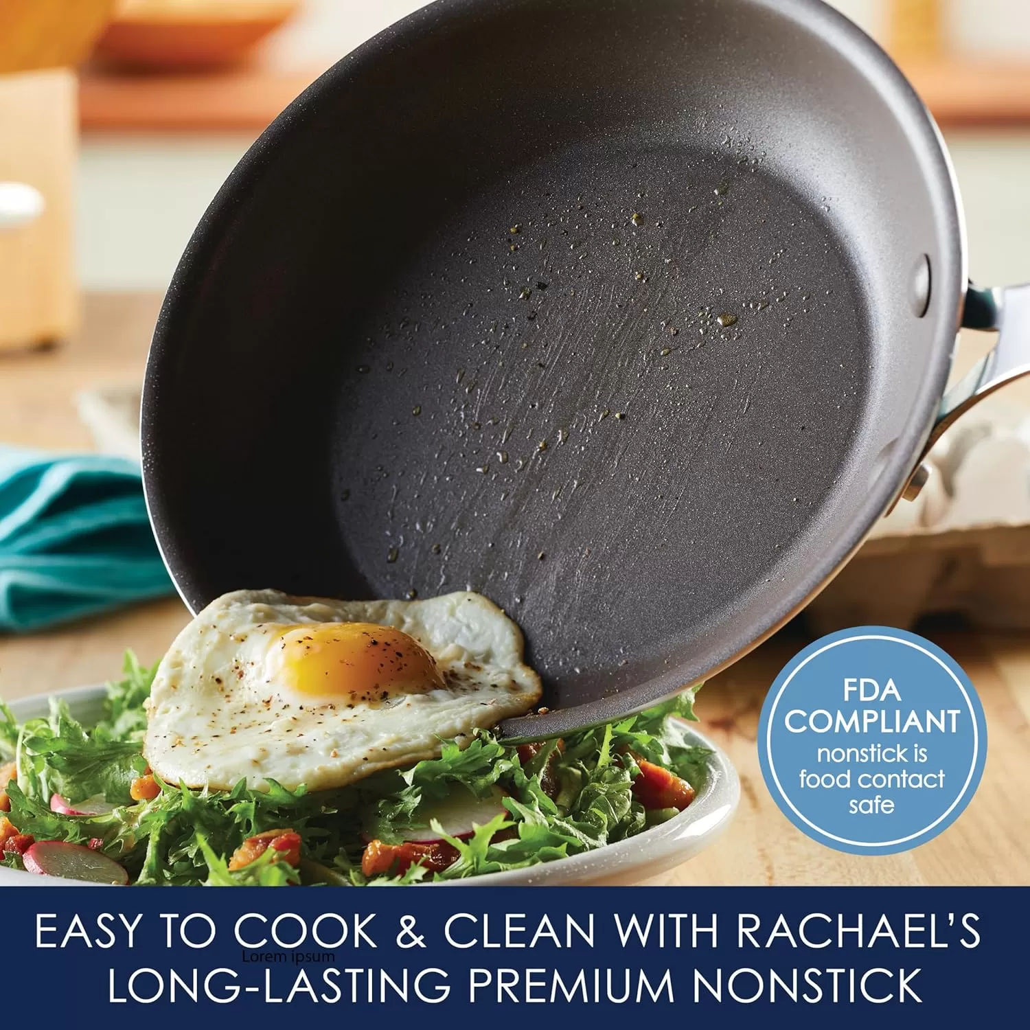 imageRachael Ray Cook  Create Nonstick Frying PansSkillet Set 95 Inch and 1175 Inch RedRed
