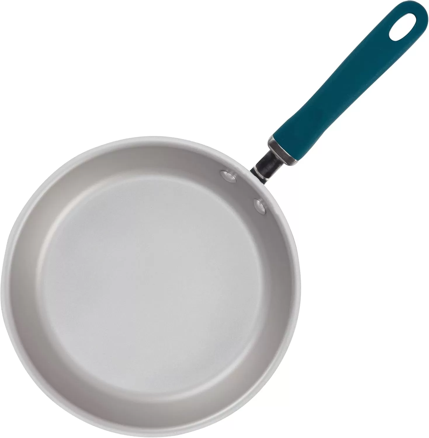 imageRachael Ray Create Delicious Deep Nonstick Frying Pan  Fry Pan  Skillet with Lid  95 Inch RedTeal Shimmer