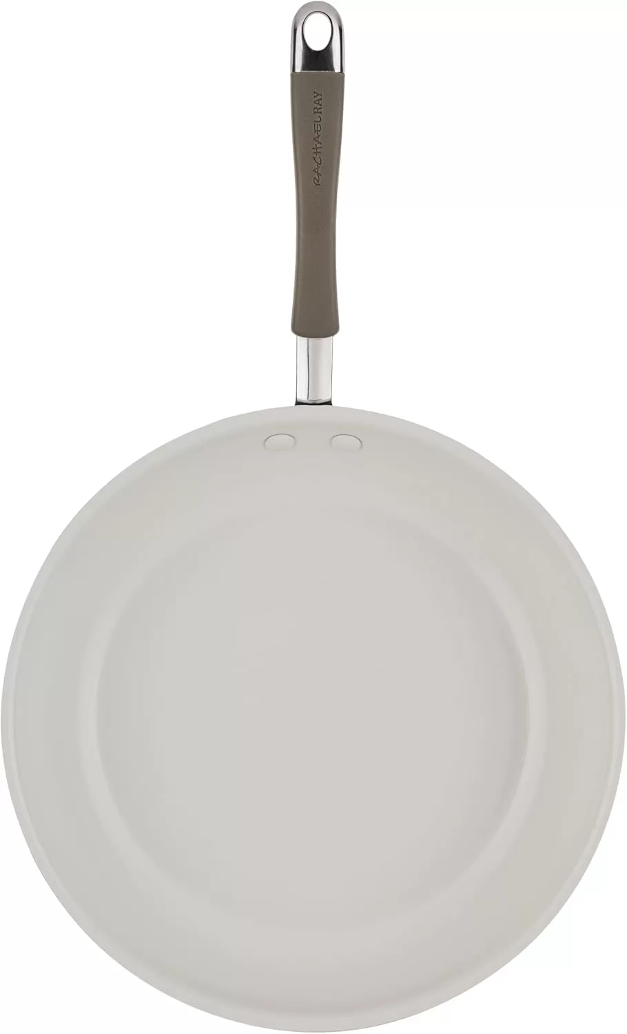 imageRachael Ray Cucina Ceramic Nonstick Saute Pan with Lid 3 Quart Non Stick Sauteuse Pan Dishwasher Safe  AlmondAlmond