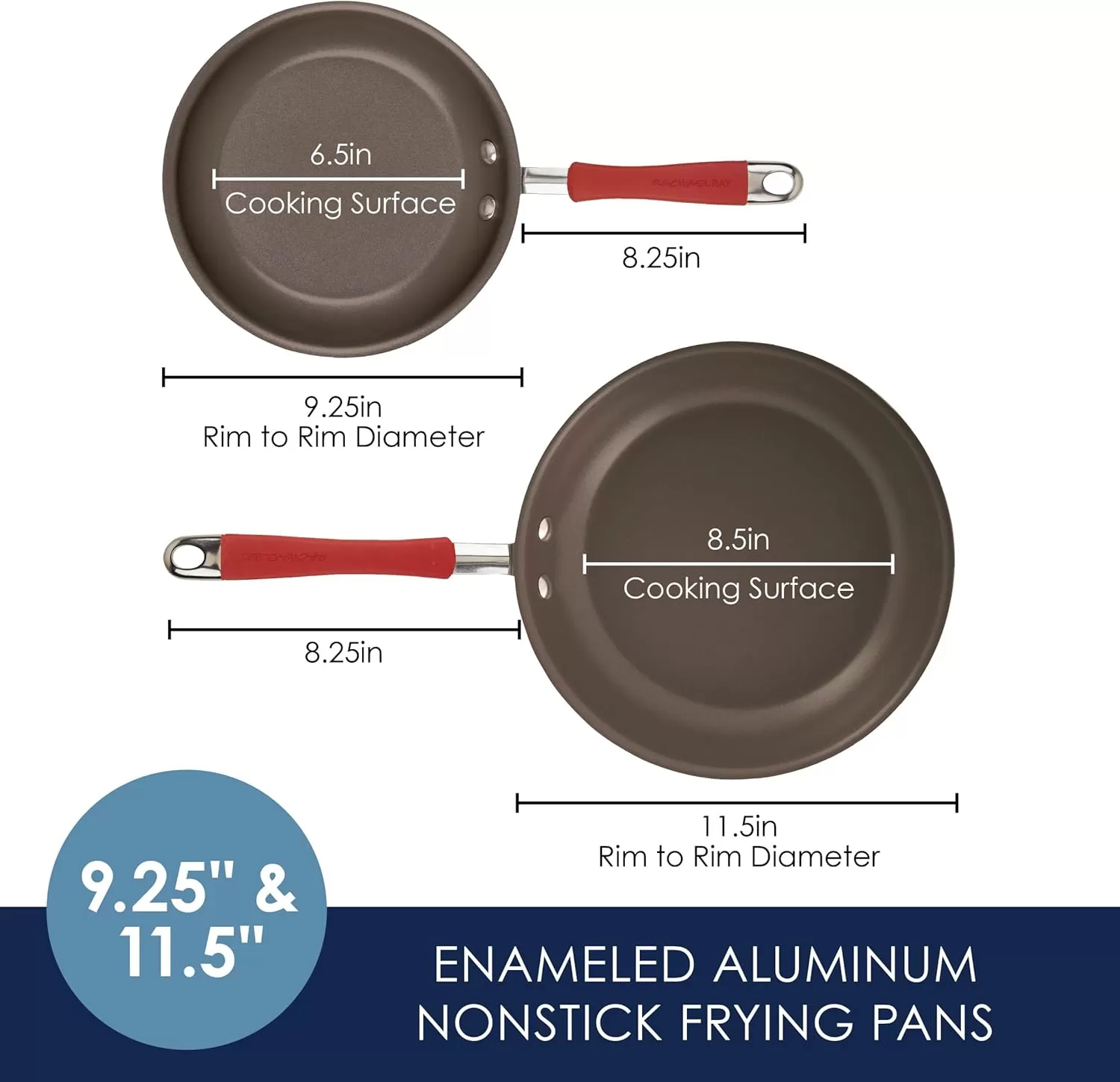 imageRachael Ray Cucina Ceramic Nonstick Saute Pan with Lid 3 Quart Non Stick Sauteuse Pan Dishwasher Safe  AlmondCranberry Red