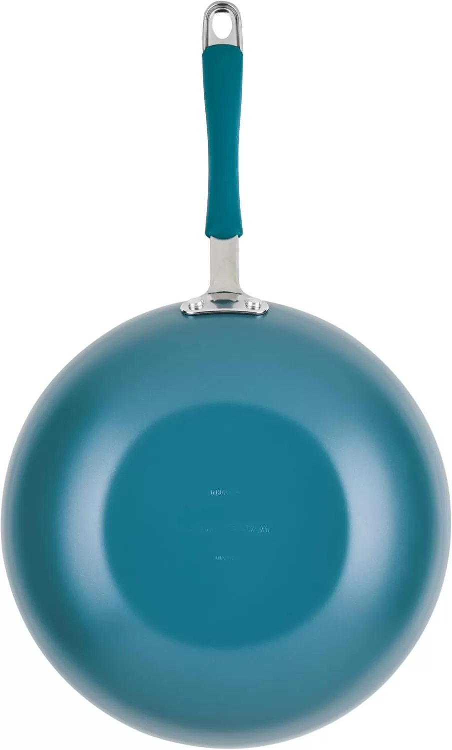 imageRachael Ray Cucina Ceramic Nonstick Saute Pan with Lid 3 Quart Non Stick Sauteuse Pan Dishwasher Safe  AlmondMarine Blue
