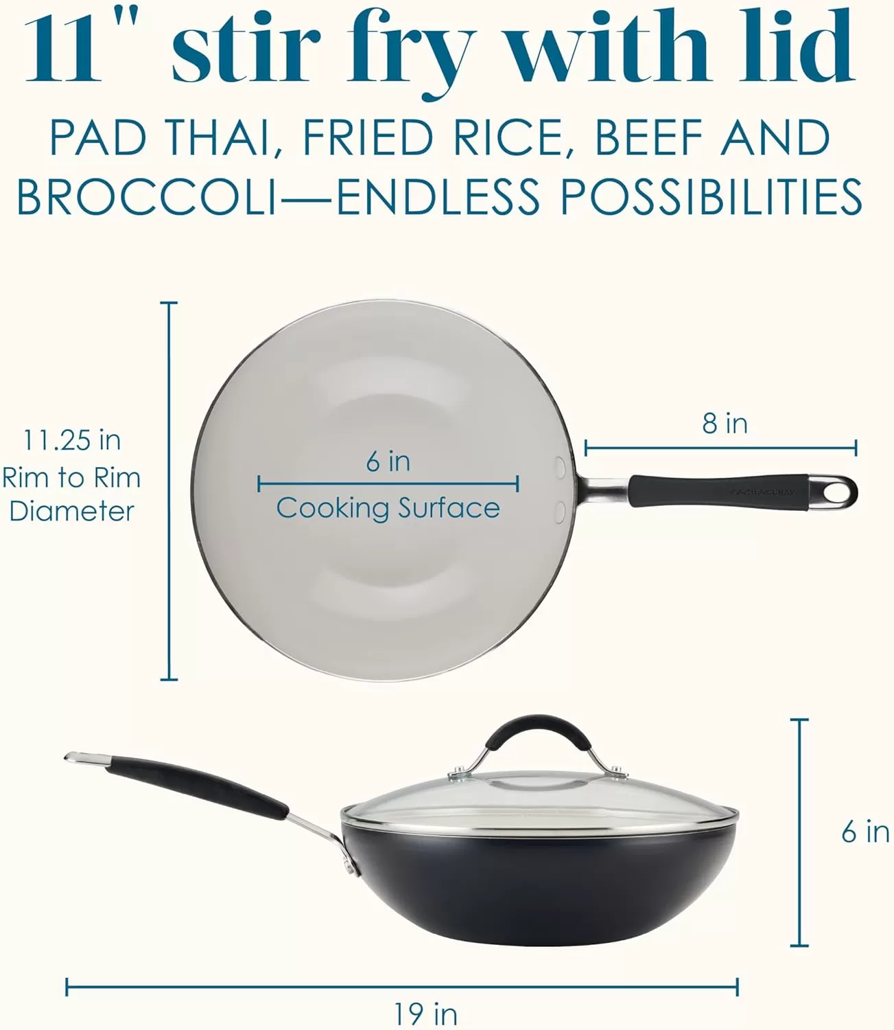 imageRachael Ray Cucina Ceramic Nonstick Saute Pan with Lid 3 Quart Non Stick Sauteuse Pan Dishwasher Safe  AlmondPeppercorn