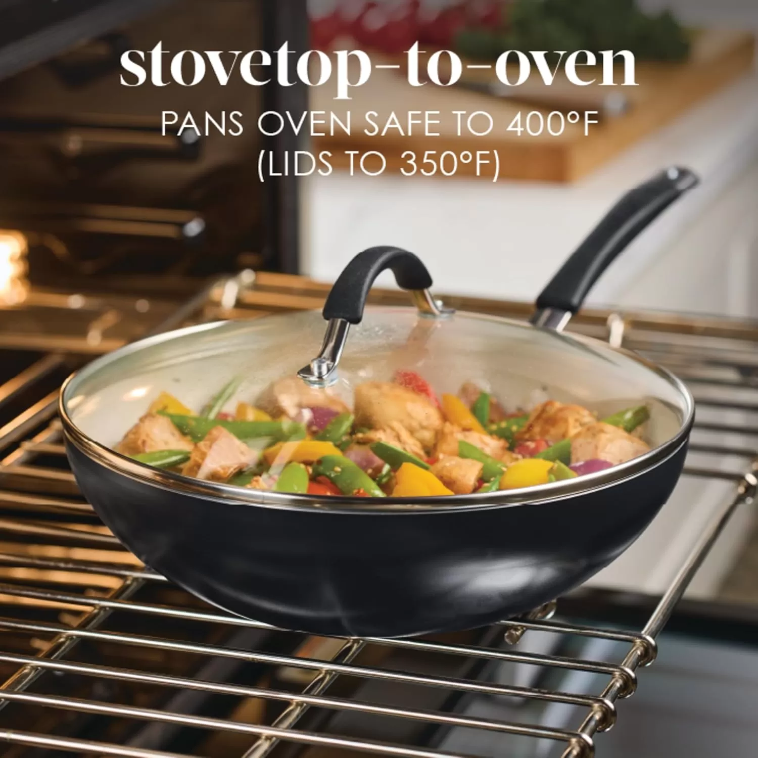 imageRachael Ray Cucina Ceramic Nonstick Saute Pan with Lid 3 Quart Non Stick Sauteuse Pan Dishwasher Safe  AlmondPeppercorn