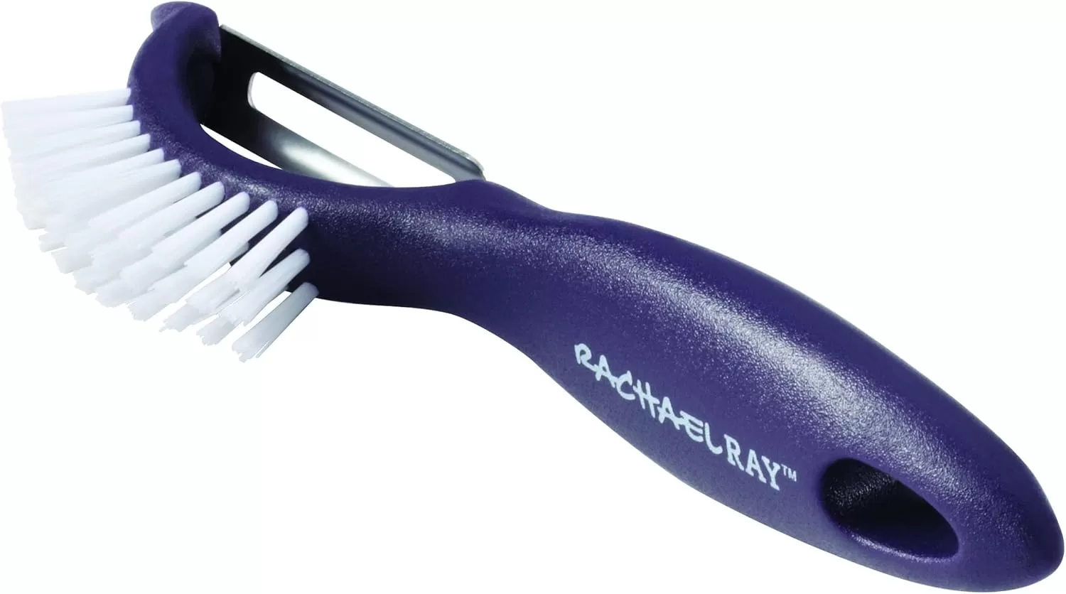 imageRachael Ray Kitchen Gadgets VegetableFruit Peeler with Brush 3In1 Tool RedPurple