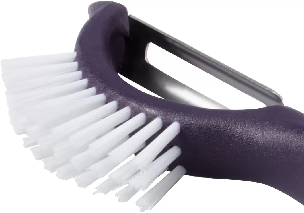 imageRachael Ray Kitchen Gadgets VegetableFruit Peeler with Brush 3In1 Tool RedPurple