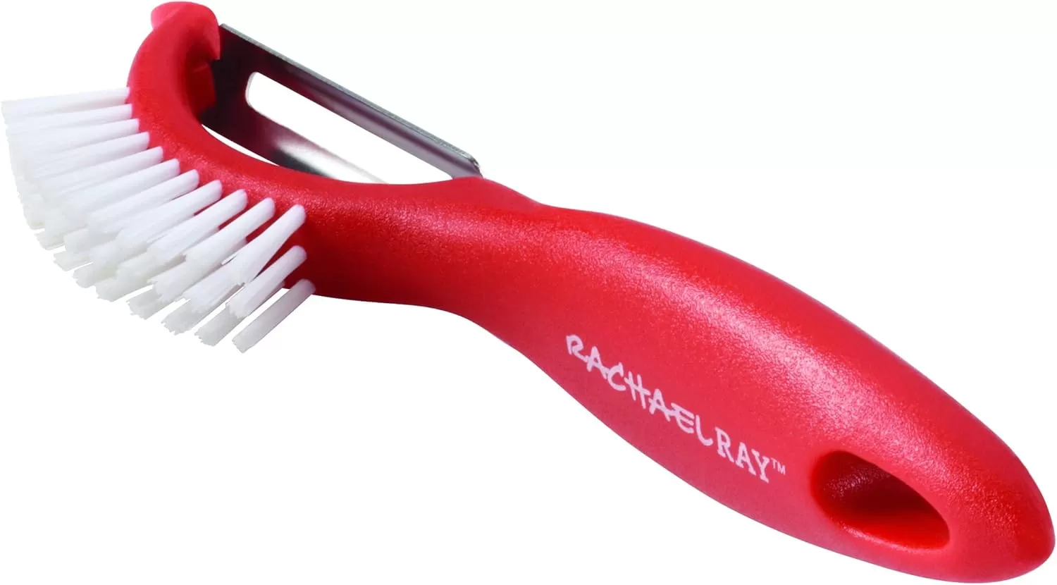 imageRachael Ray Kitchen Gadgets VegetableFruit Peeler with Brush 3In1 Tool RedRed
