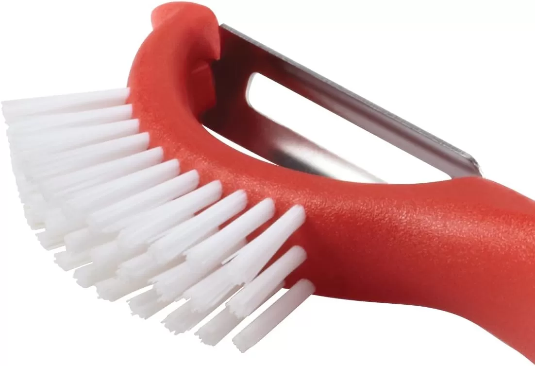 imageRachael Ray Kitchen Gadgets VegetableFruit Peeler with Brush 3In1 Tool RedRed