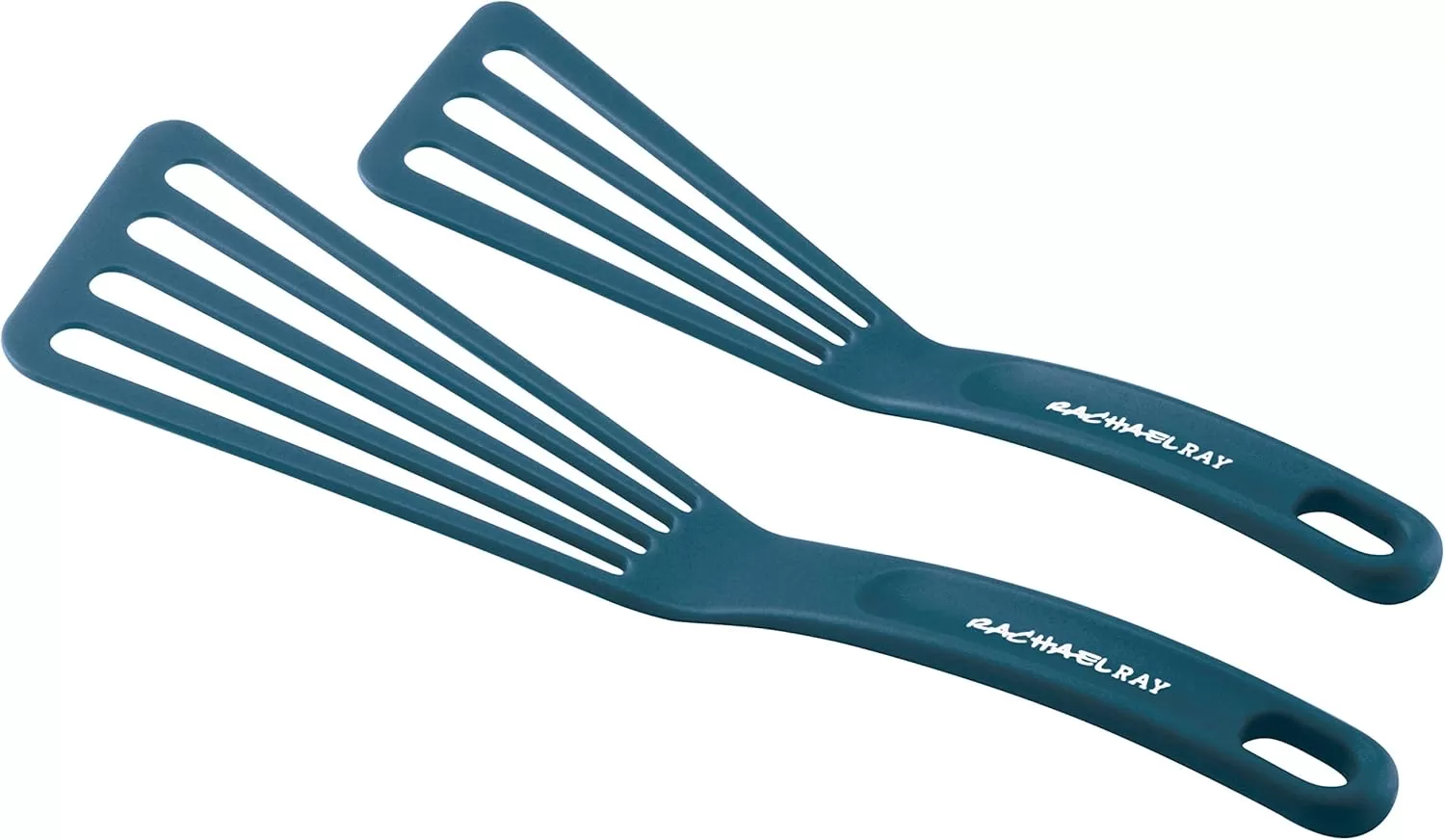imageRachael Ray KitchenTools and Gadgets Nylon Cooking Utensils  Spatula  Fish Turners  2 Piece RoseMarine Blue