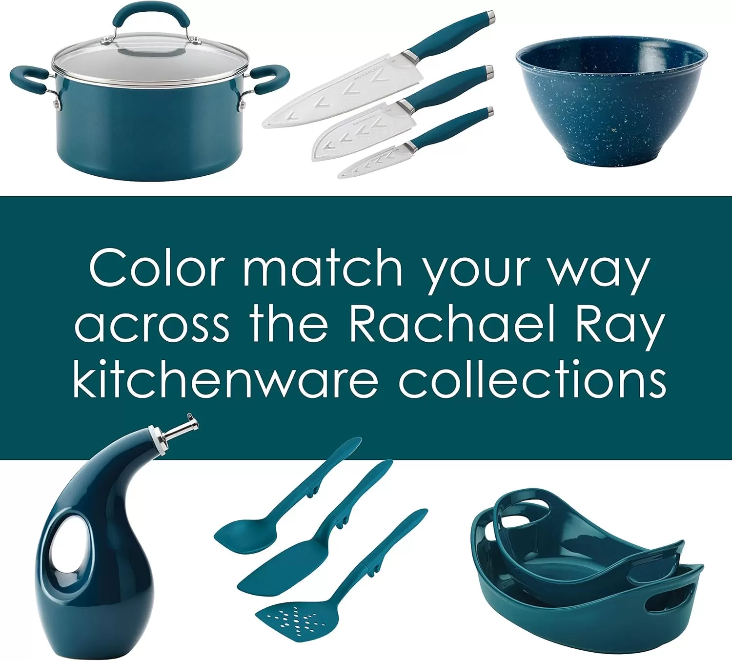 imageRachael Ray KitchenTools and Gadgets Nylon Cooking Utensils  Spatula  Fish Turners  2 Piece RoseMarine Blue