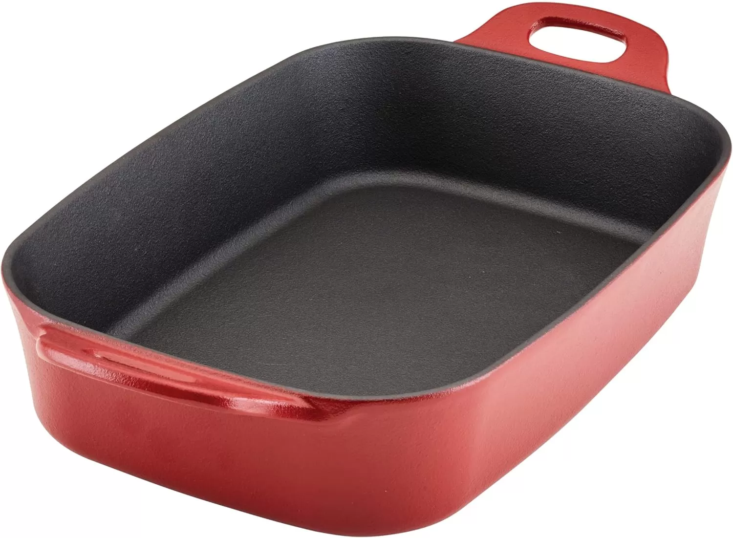 imageRachael Ray NITRO Cast Iron Roasting Lasagna PanBaking Dish RoasterRectangular 9 Inch x 13 Inch RedRed