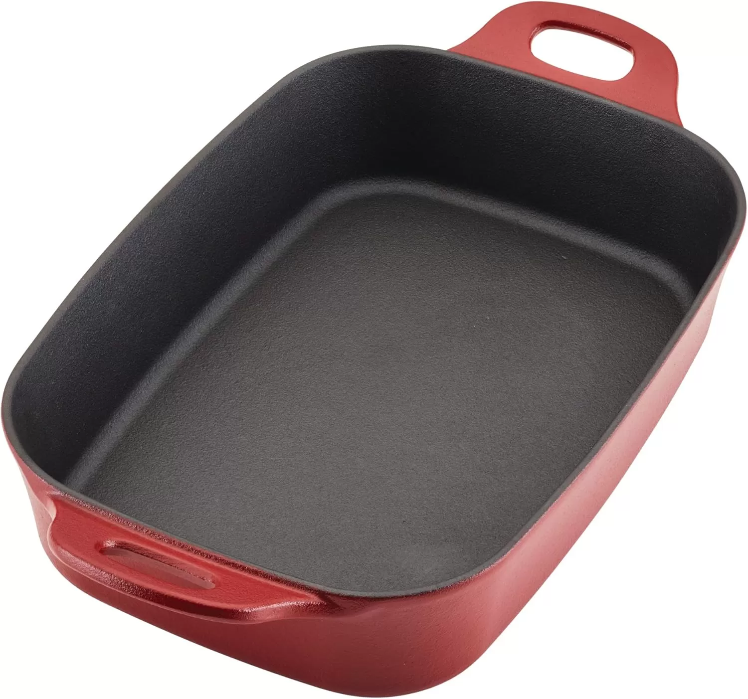 imageRachael Ray NITRO Cast Iron Roasting Lasagna PanBaking Dish RoasterRectangular 9 Inch x 13 Inch RedRed