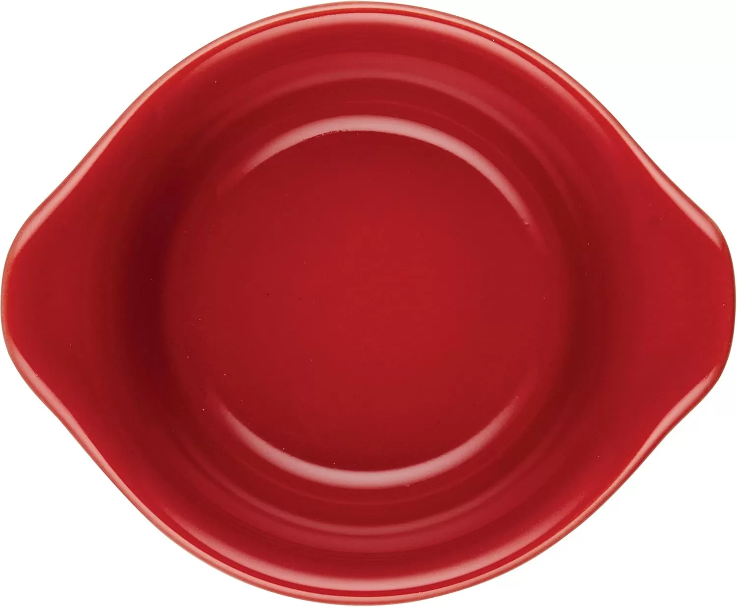 imageRachael Ray Solid Glaze Ceramics Round RamekinsDipping Cup Set 4 Piece Agave BlueRed