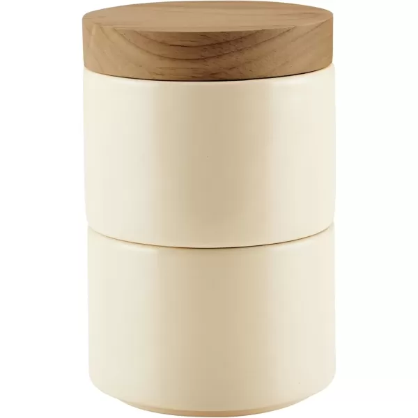 imageRachael Ray Ceramics Stacking SpiceSeasoning Box Set with Lid 2 Piece Light GrayAlmond