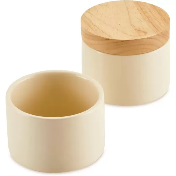 imageRachael Ray Ceramics Stacking SpiceSeasoning Box Set with Lid 2 Piece Light GrayAlmond