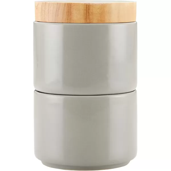 imageRachael Ray Ceramics Stacking SpiceSeasoning Box Set with Lid 2 Piece Light GrayLight Gray