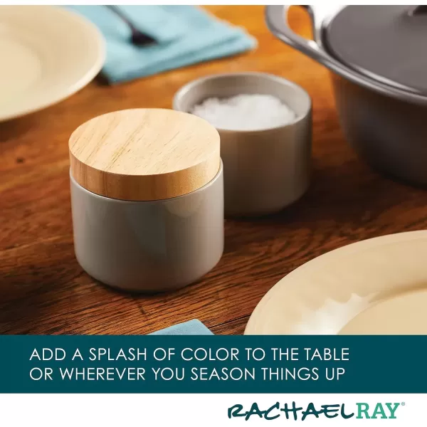 imageRachael Ray Ceramics Stacking SpiceSeasoning Box Set with Lid 2 Piece Light GrayLight Gray