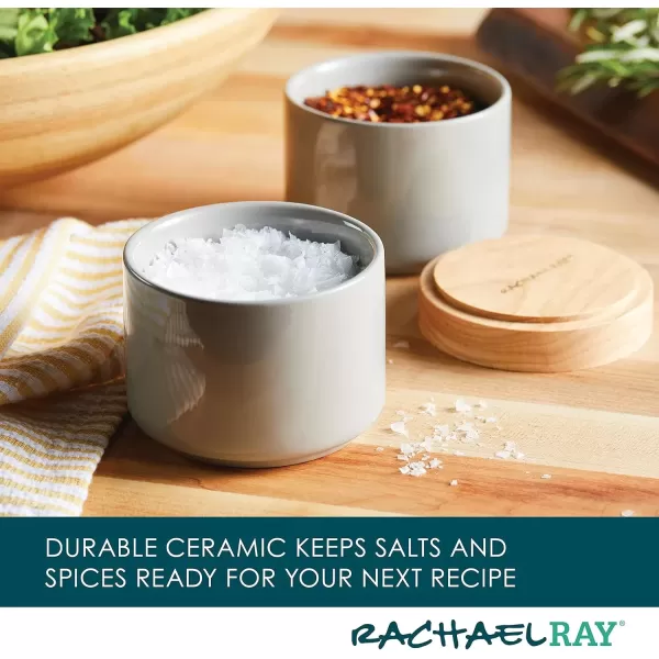 imageRachael Ray Ceramics Stacking SpiceSeasoning Box Set with Lid 2 Piece Light GrayLight Gray