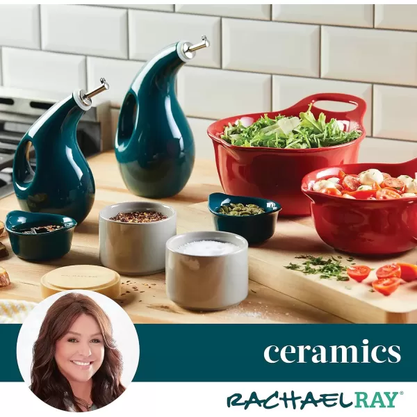 imageRachael Ray Ceramics Stacking SpiceSeasoning Box Set with Lid 2 Piece Light GrayRed