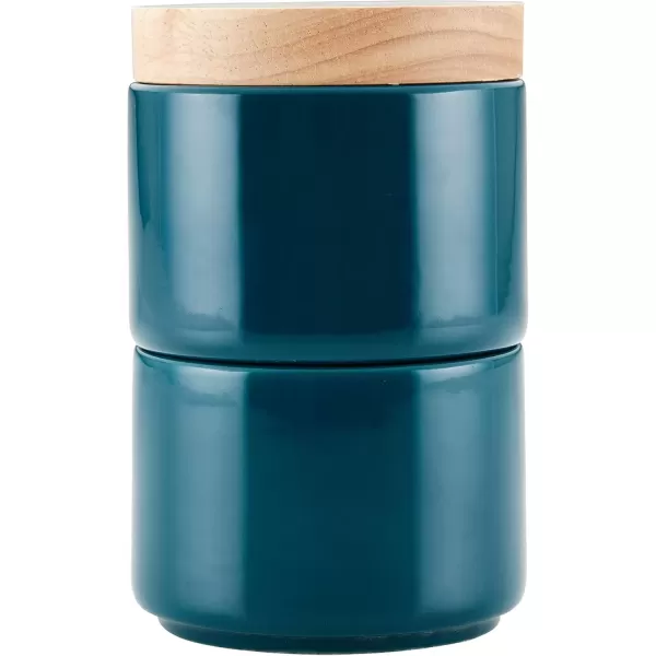 imageRachael Ray Ceramics Stacking SpiceSeasoning Box Set with Lid 2 Piece Light GrayTeal