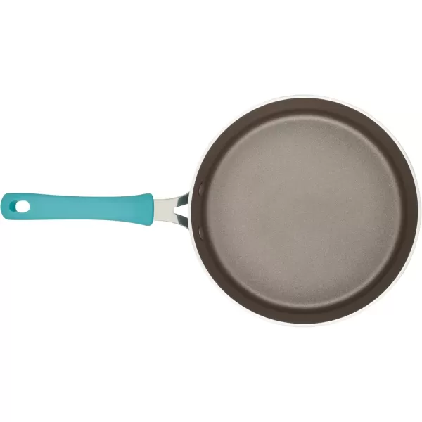 imageRachael Ray Cook  Create Nonstick Cookware Saute Pan with Lid 3 Quart  OrangeAgave Blue