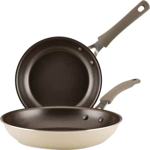 imageRachael Ray Cook  Create Nonstick Frying PansSkillet Set 95 Inch and 1175 Inch RedAlmond