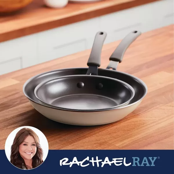 imageRachael Ray Cook  Create Nonstick Frying PansSkillet Set 95 Inch and 1175 Inch RedAlmond