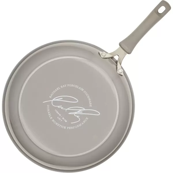 imageRachael Ray Cook  Create Nonstick Frying PansSkillet Set 95 Inch and 1175 Inch RedGray