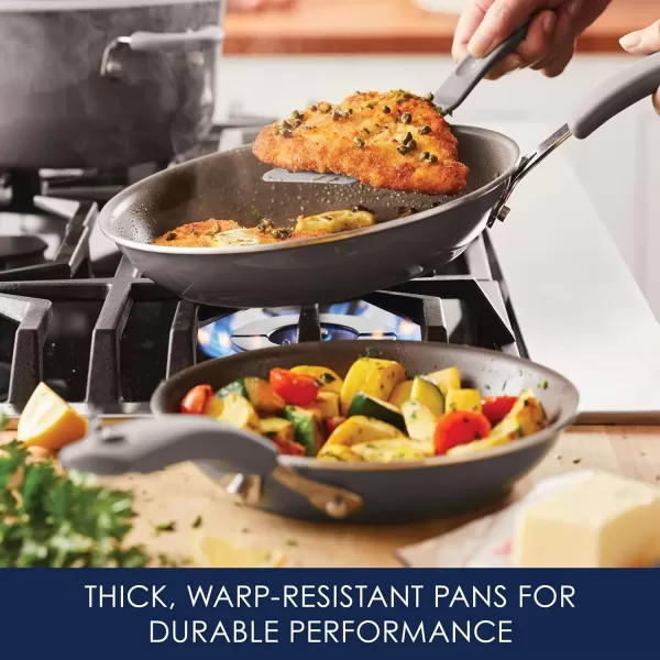 imageRachael Ray Cook  Create Nonstick Frying PansSkillet Set 95 Inch and 1175 Inch RedGray