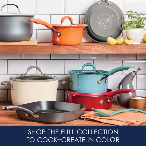 imageRachael Ray Cook  Create Nonstick Frying PansSkillet Set 95 Inch and 1175 Inch RedRed