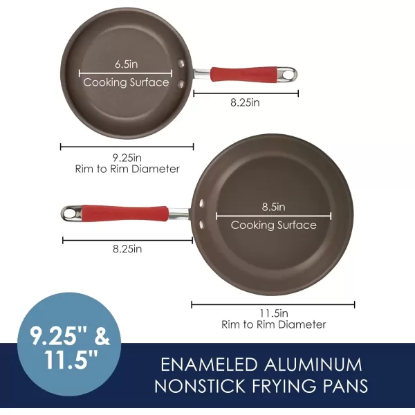 imageRachael Ray Cucina Ceramic Nonstick Saute Pan with Lid 3 Quart Non Stick Sauteuse Pan Dishwasher Safe  AlmondCranberry Red