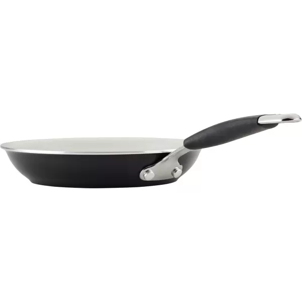 imageRachael Ray Cucina Ceramic Nonstick Saute Pan with Lid 3 Quart Non Stick Sauteuse Pan Dishwasher Safe  AlmondPeppercorn