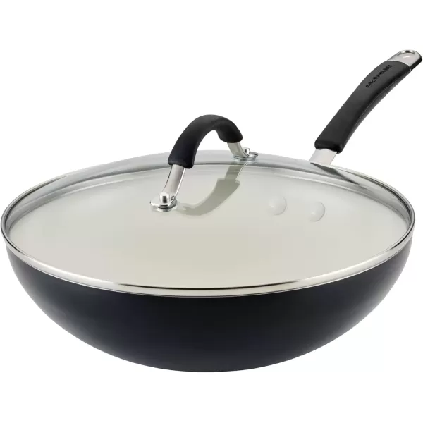 imageRachael Ray Cucina Ceramic Nonstick Saute Pan with Lid 3 Quart Non Stick Sauteuse Pan Dishwasher Safe  AlmondPeppercorn