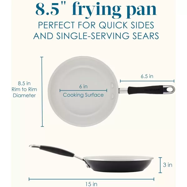 imageRachael Ray Cucina Ceramic Nonstick Saute Pan with Lid 3 Quart Non Stick Sauteuse Pan Dishwasher Safe  AlmondPeppercorn