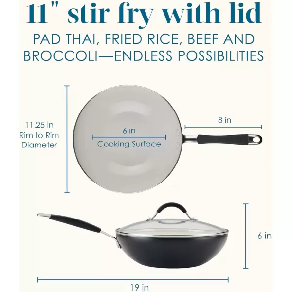 imageRachael Ray Cucina Ceramic Nonstick Saute Pan with Lid 3 Quart Non Stick Sauteuse Pan Dishwasher Safe  AlmondPeppercorn
