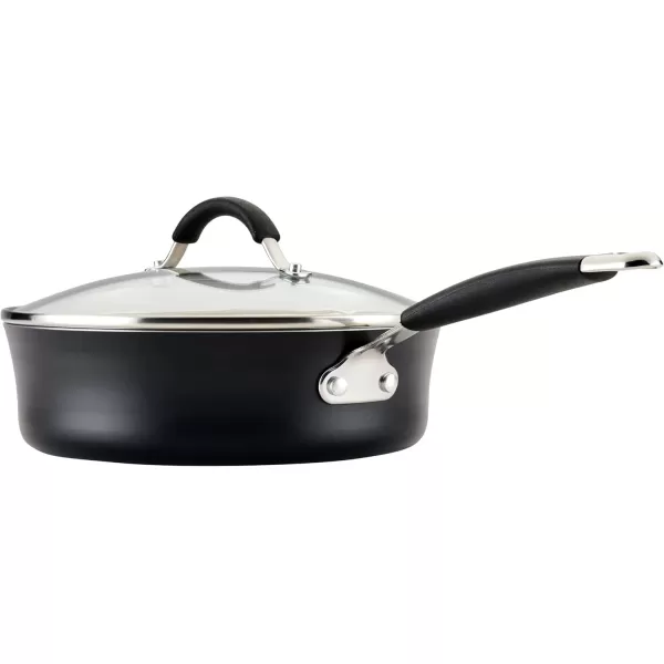 imageRachael Ray Cucina Ceramic Nonstick Saute Pan with Lid 3 Quart Non Stick Sauteuse Pan Dishwasher Safe  AlmondPeppercorn
