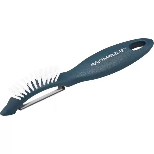 imageRachael Ray Kitchen Gadgets VegetableFruit Peeler with Brush 3In1 Tool RedMarine Blue