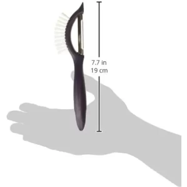imageRachael Ray Kitchen Gadgets VegetableFruit Peeler with Brush 3In1 Tool RedPurple
