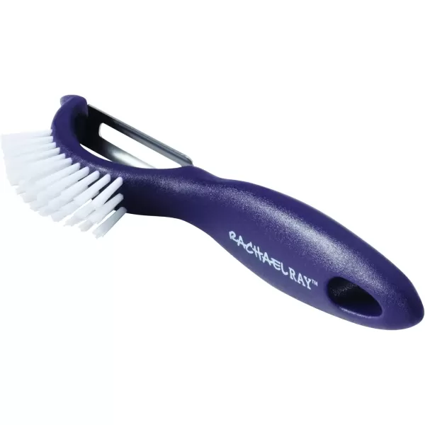 imageRachael Ray Kitchen Gadgets VegetableFruit Peeler with Brush 3In1 Tool RedPurple