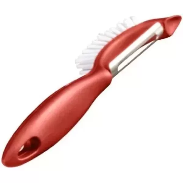 imageRachael Ray Kitchen Gadgets VegetableFruit Peeler with Brush 3In1 Tool RedRed