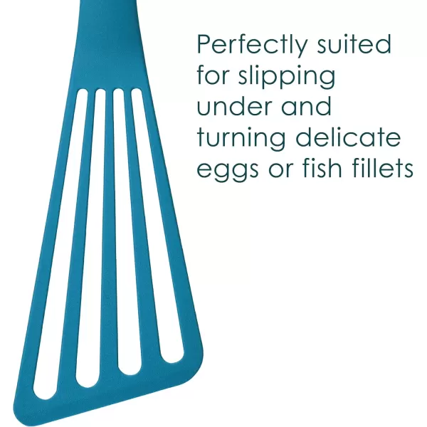 imageRachael Ray KitchenTools and Gadgets Nylon Cooking Utensils  Spatula  Fish Turners  2 Piece RoseMarine Blue