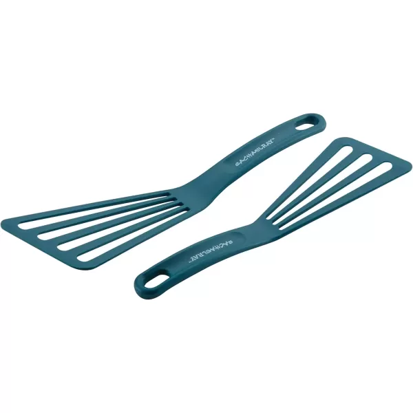 imageRachael Ray KitchenTools and Gadgets Nylon Cooking Utensils  Spatula  Fish Turners  2 Piece RoseMarine Blue