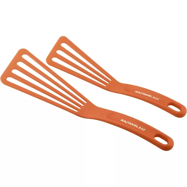 imageRachael Ray KitchenTools and Gadgets Nylon Cooking Utensils  Spatula  Fish Turners  2 Piece RoseOrange