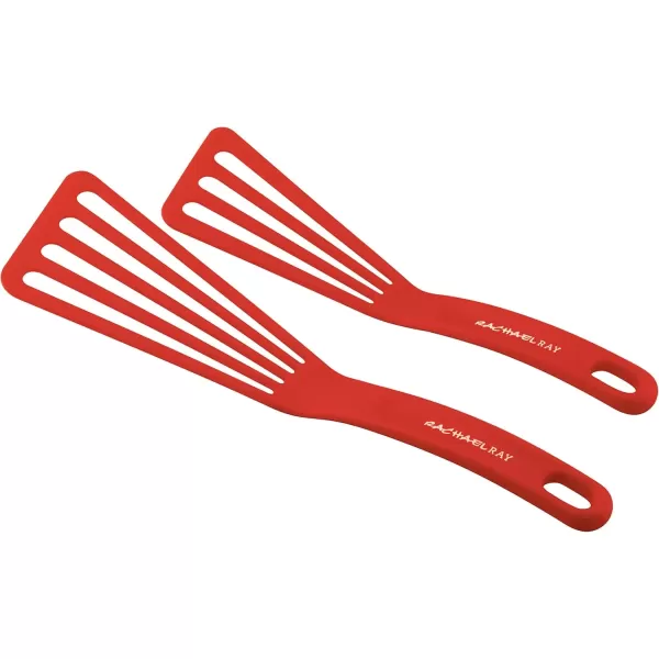 imageRachael Ray KitchenTools and Gadgets Nylon Cooking Utensils  Spatula  Fish Turners  2 Piece RoseRed