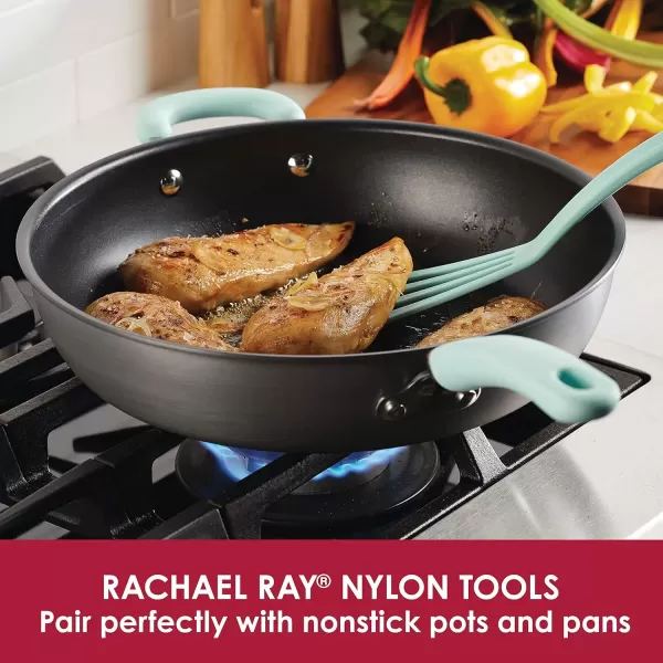 imageRachael Ray KitchenTools and Gadgets Nylon Cooking Utensils  Spatula  Fish Turners  2 Piece RoseRed