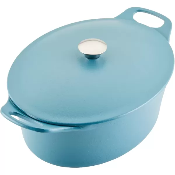 imageRachael Ray NITRO Cast Iron Dutch Oven 65 Quart Agave BlueAgave Blue