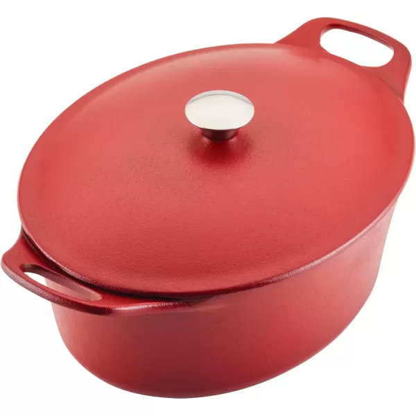 imageRachael Ray NITRO Cast Iron Dutch Oven 65 Quart Agave BlueRed