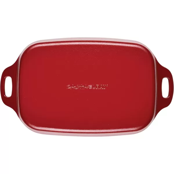 imageRachael Ray NITRO Cast Iron Roasting Lasagna PanBaking Dish RoasterRectangular 9 Inch x 13 Inch RedRed