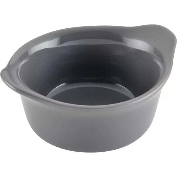 imageRachael Ray Solid Glaze Ceramics Round RamekinsDipping Cup Set 4 Piece Agave BlueGray