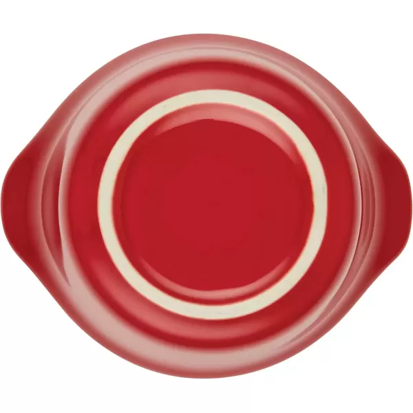 imageRachael Ray Solid Glaze Ceramics Round RamekinsDipping Cup Set 4 Piece Agave BlueRed