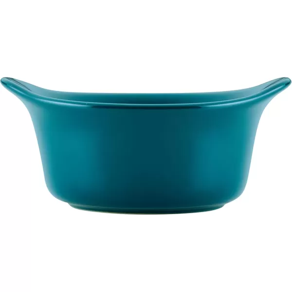 imageRachael Ray Solid Glaze Ceramics Round RamekinsDipping Cup Set 4 Piece Agave BlueTeal